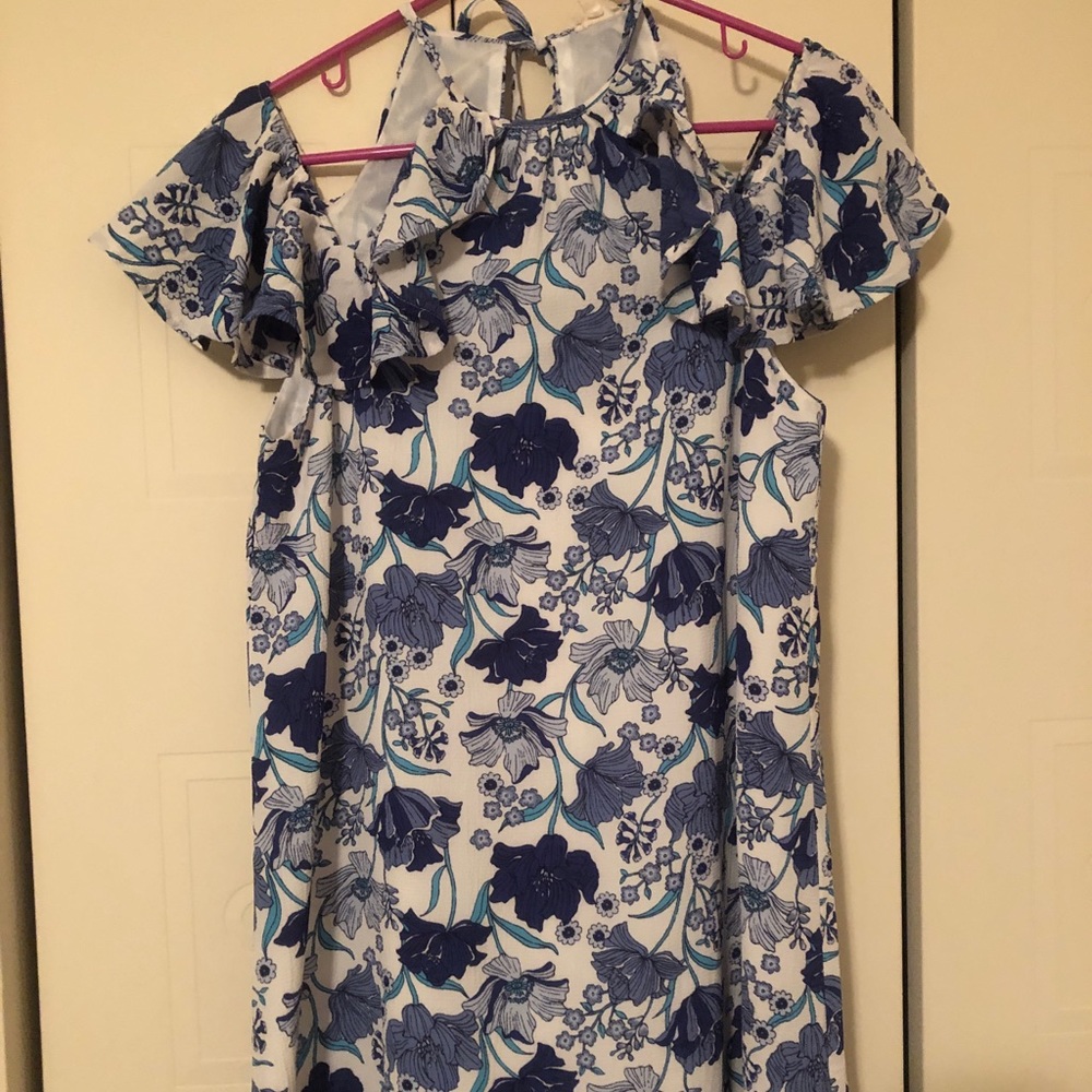 Women’s blue floral dress